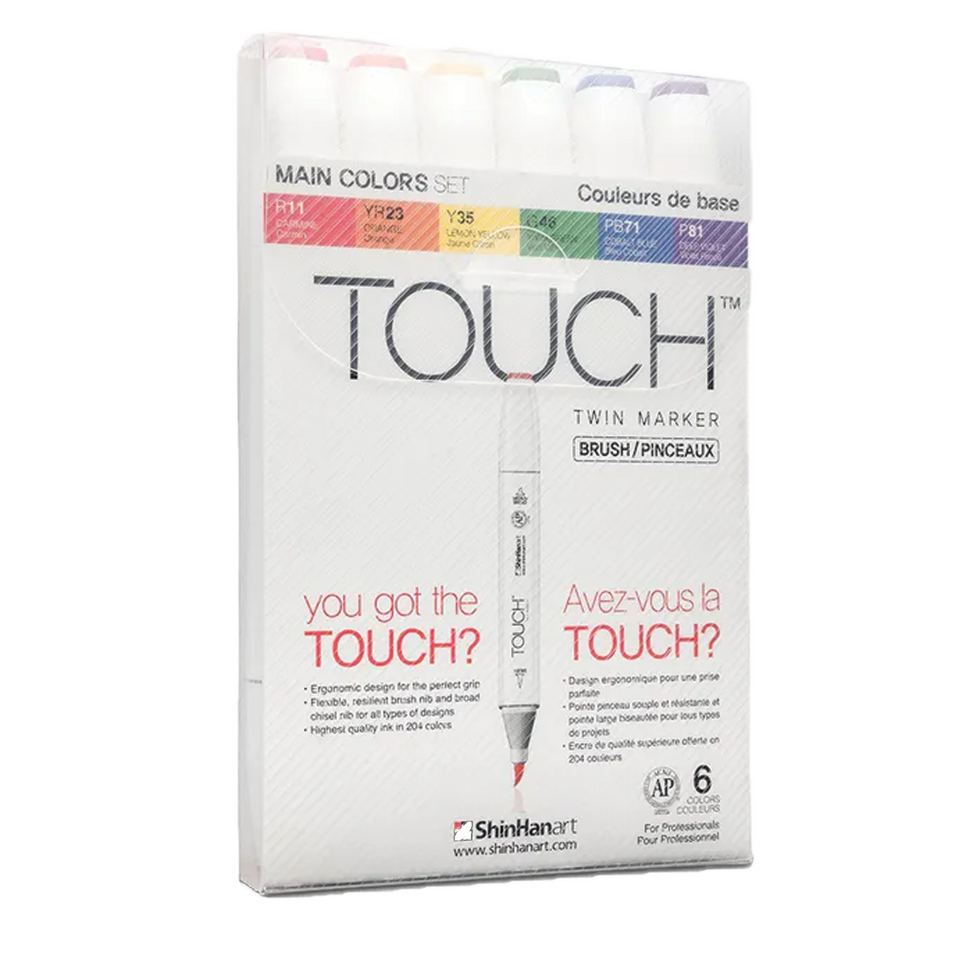 SINHAN Touch Twin Marker 6 Main: Color Set