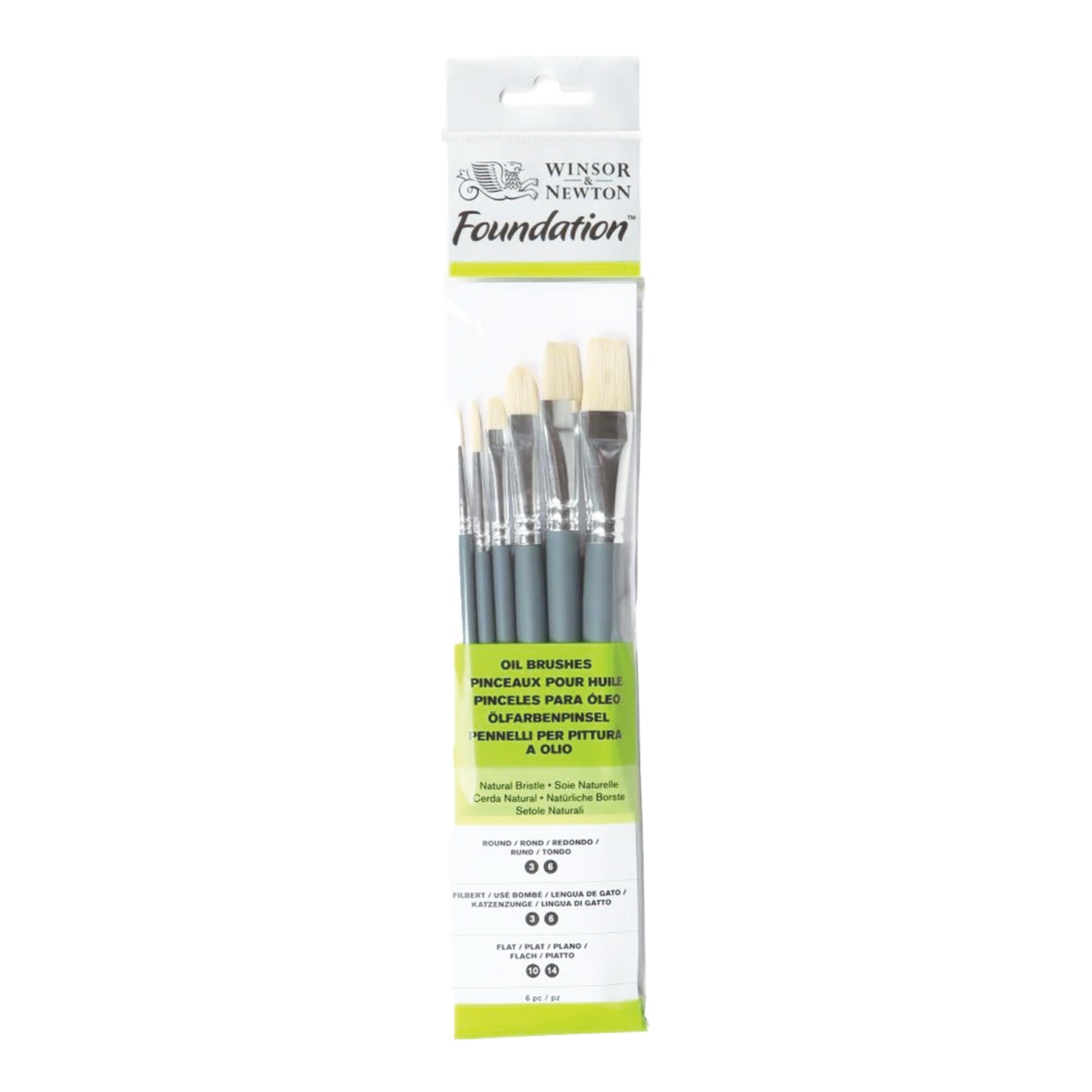 WINSOR & NEWTON OIL FOUNDATION 6 PCS SET