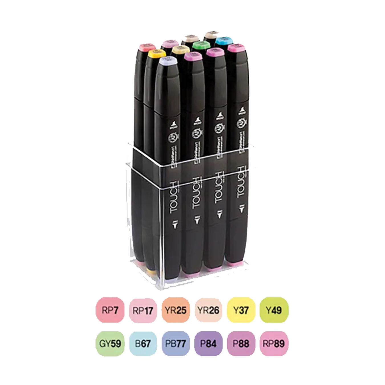 SINHAN Touch Twin 12 Marker Pen Set: Pastel Color Set