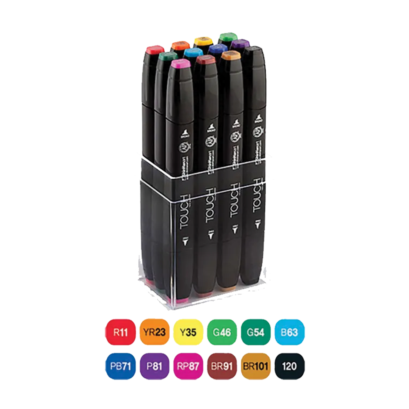 SINHAN Touch Twin 12 Marker Pen Set : Main Colors