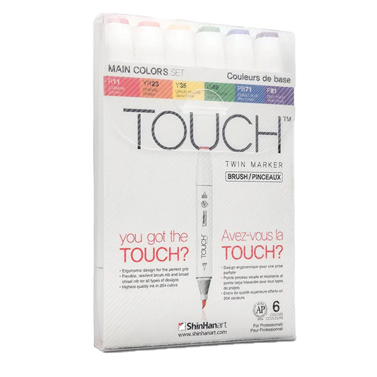 SINHAN Touch Twin Marker 6 Main: Color Set
