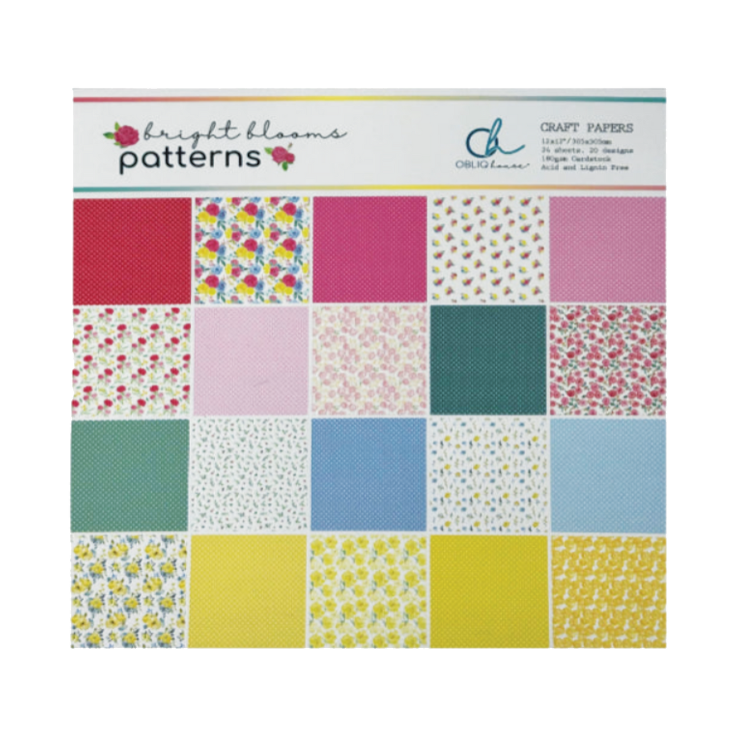 Craft Papers - Bright Blooms Patterns