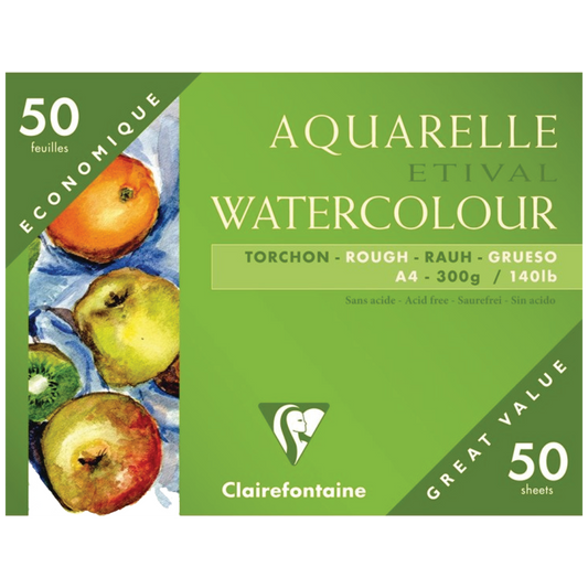 CLAIREFONTAINE Aquarelle Etival WC Rough 10SH 300G 12x5.5